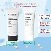 Kem Chống Nắng Thông Minh Caryophy Smart 3in1 Tone Up Sunscreen 50ml - Nâng Tông Giảm Mụn Cho Da Nhạy Cảm