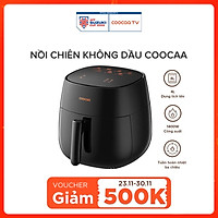 Nồi chiên không dầu 4L Coocaa AF-DE1 - Điều khiển điện tử cảm ứng - Công suất 1400W - Công nghệ nướng đối lưu - Hàng chính hãng