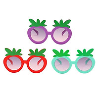 3 Pieces Boys Girls Cute Strawberry Shape Sunglasses Sun Protection Glasses