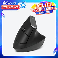 2.4G Wireless Optical Mouse Vertical Mouse 6 Keys Ergonomic Mice with 3-gear Adjustable DPI for PC Laptop Black