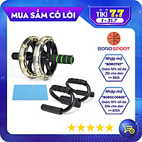 Combo Con Lăn Tập Bụng Và Dụng Cụ Hít Đất Lõi Thép Chịu Lực Cleacco ( Tặng Kèm Thảm Xốp Kê Gối )