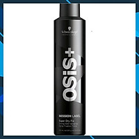 Keo xịt giữ kiểu tóc cứng Schwarzkopf OSIS+ Session Label Super Dry Fix Strong Hold Hairspray 500ml