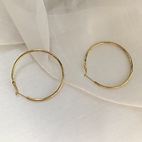 Bông Tai - Khuyên Tai Nữ Hợp Kim Hình Tròn Thanh Lịch/B&m Basic/BTHK0041_S