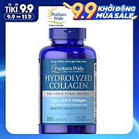 Thực Phẩm Chức Năng - Viên Uống Đẹp Da, Mờ Nám Collagen Thủy Phân Puritan'S Pride Hydrolyzed Collagen 1000Mg (180 Viên)
