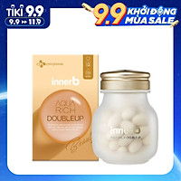 Viên Uống Cấp Ẩm InnerB Aqua Rich DoubleUp lọ 56 viên, cho da sáng mịn tăng độ đàn hồi, mềm mại, hỗ trợ tóc, móng khỏe mạnh, ngăn ngừa tác hại của tia UV, chậm quá trình oxy hóa.