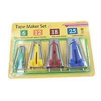 6mm 12mm 18mm 25mm 1 Set/4pcs Fabric Clover Bias Tape Maker Binding Tool Sets Machine Tool Sewing Quilting Hemming Sewing Tools
