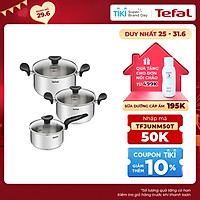 Bộ nồi Tefal Primary 16/20/24cm (quánh 16cm - 1.5L, nồi 20cm - 3L, nồi 24cm - 5.3L) - Hàng chính hãng
