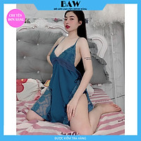 Váy Ngủ Lụa Satin Phối Ren Cao Cấp, Váy Ngủ Nữ, Váy Ngủ 2 dây, Váy Ngủ Gợi Cảm, Váy Ngủ Sexy, Đầm Ngủ Lụa Mặc Nhà 2 Dây Phối Ren Sexy Quyến Rũ Thương Hiệu Baw Mã DN25 (hình thật shop tự chụp)
