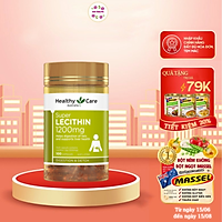 Viên uống tinh chất mầm đậu nành Healthy Care Super Lecithin mẫu mới Úc giúp giảm nám, tàn nhang, giúp da căng mọng, giảm khô hạn ở phụ nữ