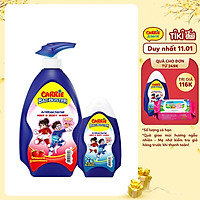Combo Sữa Tắm Gội Sạch Khuẩn Carrie Junior BacBuster: Strawberry 700g + Blueberry 280g