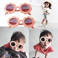 2 Pairs Of Cute Sun Flower Kids Girls Soft Plastic UV400 Sunglasses Pink