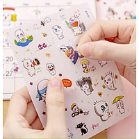 Bộ 6 tấm STICKER CUTE siêu ngộ nghĩnh - Hình dán nhiều mẫu cực dễ thương -Trang trí điện thoại, laptop, sách vở cực xinh