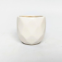 Chậu sứ trụ trám, chậu trồng cây mini, chậu trồng cây để bàn phù hợp trồng sen đá, cẩm nhung, xương rồng. Sứ Bát Tràng