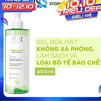 Sữa rửa mặt không có xà phòng và giảm thiểu tế bào chết SEBIACLEAR Gel Moussant SVR 400ml