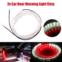 2x Anti-collision Car Door Strip Opened Warning Lamp Signal LED Light SMD LENS