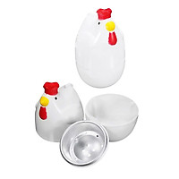 2 Pcs Kitchen Chicken Shape Microwave Egg Cooker Egg Poacher Boiler Steamer