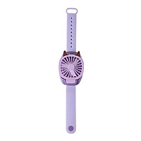 Đồng hồ quạt mini cầm tay tích hợp đèn LED dành cho trẻ em, sạc USB