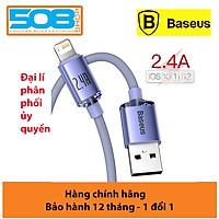 Cáp sạc nhanh và truyền dữ liệu Ba-se-us Crystal Shine Series Fast Charging Data Cable USB to iP 2.4A - Hàng chính hãng