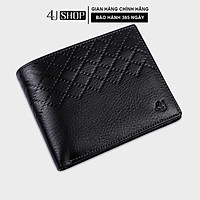 Bóp Ví Nam Da Bò Thật 4U Dáng Ngang Cá Tính F113