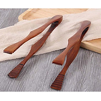 1pc 10 Inch Wood Food Tong Buffet BBQ Tong Kitchen Food Clip Clamp