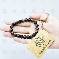 Vòng tay trầm hương sánh chìm phong thủy tròn đơn 8mm 21 hạt nữ Sơn Mộc Hương mang lại may mắn, bình an và tài lộc cho người đeo (không râu)