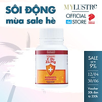 Viên uống tổng hợp bổ sung Vitamin C, D3, Kẽm và Magie giúp chắc khỏe xương, giảm stress, bồi bổ sức khỏe và tăng sức đề kháng Bodigard Vit C, D3, Zn & Mg (60 viên)