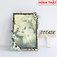 Khung hình bằng kim loại mặt kính Vintage hình chữ nhật | Cho hình 5x7 | PFR0016