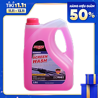 Nước rửa kính ô tô FOCAR SUMMER Screen Wash 2.75L - Can Nước rửa kính xe hơi FOCAR màu hồng, chống xước kính, công nghệ BIOTEC-S loại nước rửa kính đổ liền không cần pha ISO 9001:2015