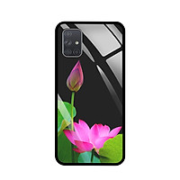 Ốp Lưng Kính Cượng Lực Cho Điện Thoại SAMSUNG GALAXY A71 - 7883 HOASEN08 - Hàng Chính Hãng