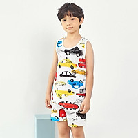 Bộ đồ ba lỗ mặc nhà cotton giấy cho bé trai U4009 - Unifriend Hàn Quốc, Cotton Organic