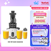 Máy ép chậm Tefal ZC600138 200W - Dung tích tổng 0.8L - 2 Tốc độ xay - Hàng chính hãng