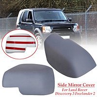 Pair Primer Color Wing Side Mirror Cover For Land Rover Discovery 3 Freelander 2