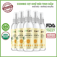 Combo 5 Tinh dầu Xịt phòng Ngọc Lan Tây Hữu Cơ Organic 24Care 100ML/Chai