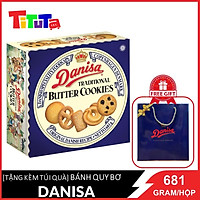 [HCM][TẶNG KÈM TÚI QUÀ] Bánh quy bơ Danisa Size lớn Hộp 681g (date mới)(Bơ Vanilla)