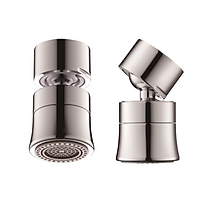 Đầu gắn vòi nước tăng áp, xoay 360 độ, hai chế độ nước, bằng đồng thau Waternymph ASQPQ034-N0020 (kèm bộ Ren chuyển đổi 6 món cho tất cả các loại vòi nước tiêu chuẩn)