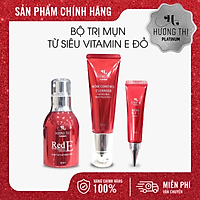 Bộ Hỗ Trợ Trị Mụn Từ Siêu Vitamin E Đỏ Red E Solution Hương Thị 95ml
