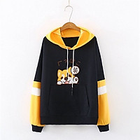 Áo nỉ hoodie in hình cún con cute,chất nỉ mềm mịn,không xù, form rộng