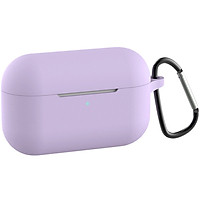Silicone Case for AirPods Pro Earphone Full Body Protective Cover Shockproof Storage Shell with Carabiner Clip for Outdoor Travel