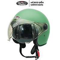 Mũ bảo hiểm GRO 3/4 đầu ST06 (T818) hai mẫu kính, thiết kế phong cách trẻ trung, nhiều màu, thời trang cho nam và nữ- Hàng chính hãng