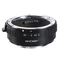 K&F CONCEPT EF-E AF II Lens Mount Adapter Ring 0.5s High Speed Auto Focus Anti-shake with Tripod Mount for EF-Mount
