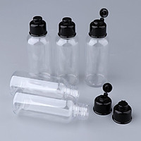5Pcs Empty Plastic Bottles, Travel Small Cosmetics Storage Container Refillable for Lotions Cream Essential Oils Shampoo Body Wash, 100/200/300mL