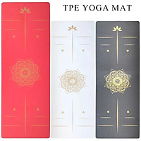 2021 Mới Liệt Kê TPE 6MM Yoga Thể Dục Chống Trơn Trượt Cân Thể Thao Thảm Lót Gắp Nóng Vị Trí dây Chuyền Thiết Bị Cho Gia Đình