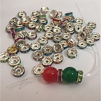 Gói 10 Charm đệm hạt 6mm đủ màu