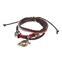 Anime Naruto Leaf Village Pendant Konoha Ninja Cosplay Wristband Bracelet
