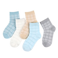 Cat (MiiOW) girls cotton socks four seasons in the big children striped figures children's tube socks 5 pairs of mixed color 5 pairs (1001) M (4-7 years old)