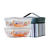Hộp Đựng Cơm Trưa Kèm Túi Lock&Lock LLG428 (2 Hộp / 630ml)