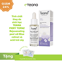 Tinh chất thay da sinh học TEANA FIERY TOPAZ Rejuvenating peel với Blue retinol và axit trái cây