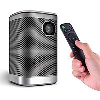 Máy chiếu mini DLP với đèn 4500 Lumens hỗ trợ điều khiển cảm ứng từ xa và dàn loa HIFI dùng cho gia đình