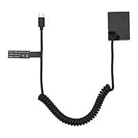 Andoer NP-W126 Dummy Battery USB-C Coupler Adapter Dummy Battery Coupler with USB Type-C Spring Power Cable Replacement