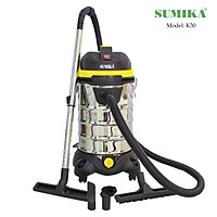Máy hút bụi SUMIKA K30, Màu Vàng, 30L, 1800W, hút nước, hút bụi, thổi bụi, dây điện dài 10m, thùng chứa inox không gỉ - Hàng chính hãng